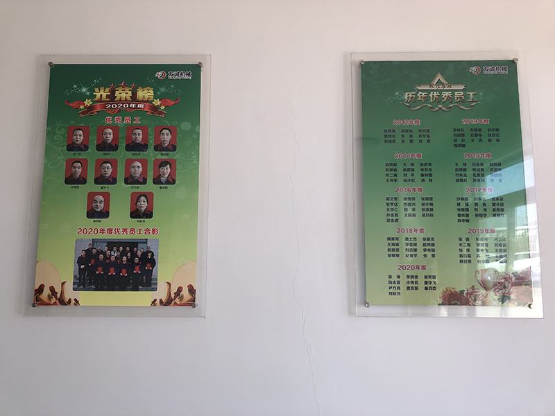 List of outstanding employees over the years